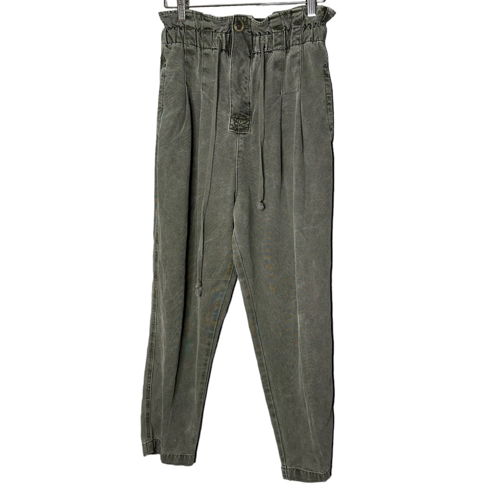 Free People Margate Pleated Trouser Paperbag Tie Waist Pants - Picture 6 of 8